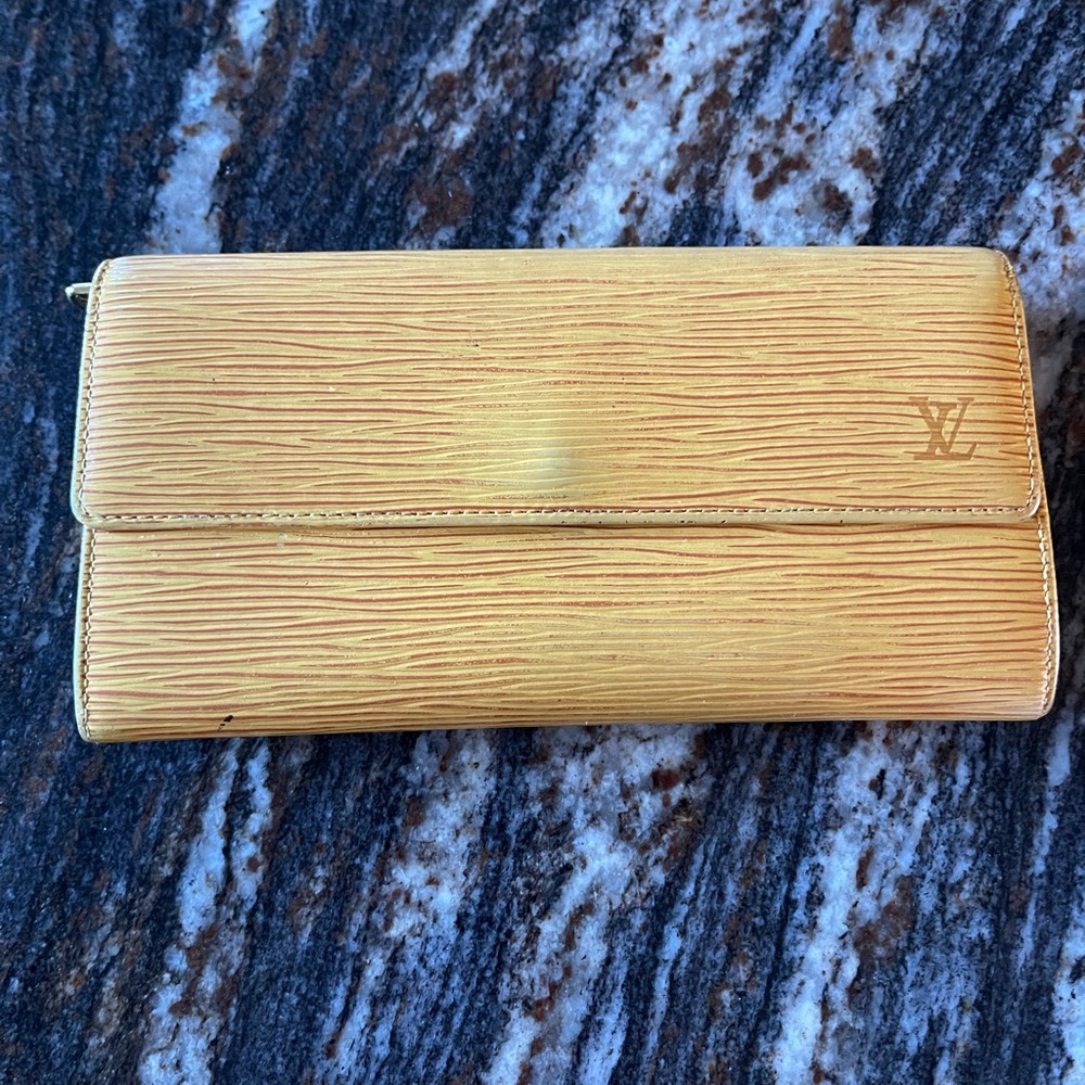 Louis Vuitton Yellow and Purple Epi Leather Wallets